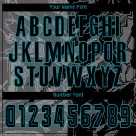 Graffiti Scratch Soccer Sublimation Black Uniform Gray-Teal Pattern Jersey Custom Steel