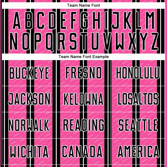 Jersey Line Black Custom Pink-White Uniform Sublimation Soccer