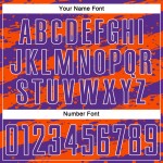 Splash Custom Sublimation Soccer Orange-White Jersey Uniform Purple