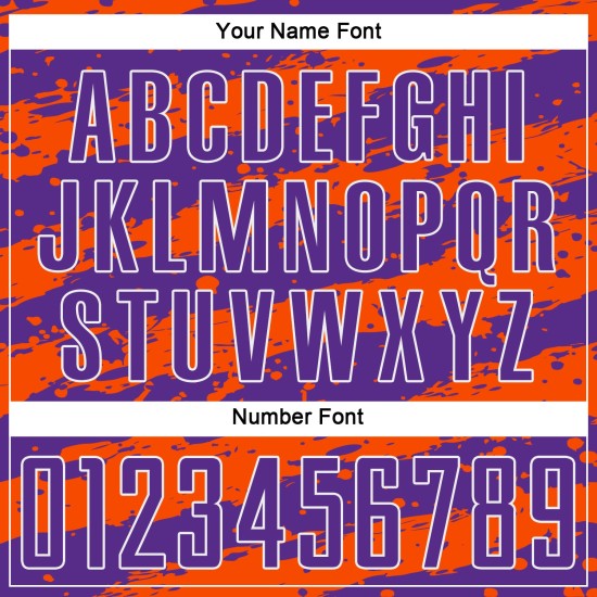 Splash Custom Sublimation Soccer Orange-White Jersey Uniform Purple