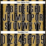 Custom Jersey Soccer Line Gold-White Black Uniform Sublimation Old