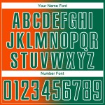 Gradient Kelly Jersey Soccer Green Line Uniform Sublimation Custom Orange-White