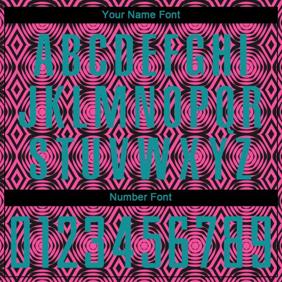 Sublimation Soccer Uniform Teal-Black Custom Geometric Shapes Jersey Pink