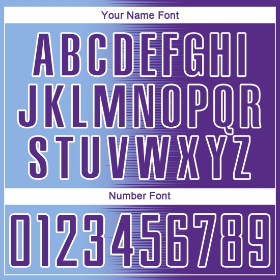 Light Custom Soccer Gradient Blue Purple-White Uniform Line Sublimation Jersey