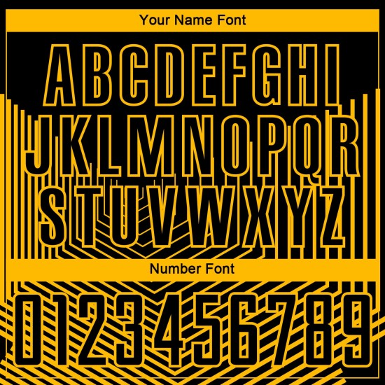 Sublimation Black Lines Uniform Gold Geometric Jersey Soccer Custom