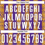 Sublimation Jersey Shape Uniform Purple Abstract White-Gold Custom Soccer