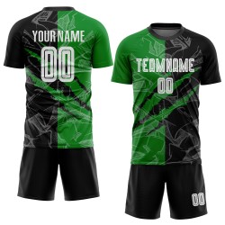 Black-Grass Soccer Scratch Uniform Graffiti Green Sublimation Jersey Pattern Custom Black-Grass Soccer Scratch Uniform Graffiti Green Sublimation Jersey Pattern Custom