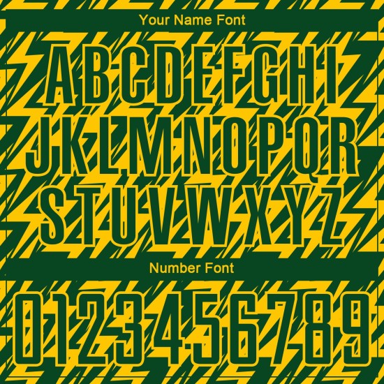 Sublimation Green Lightning Jersey Custom Soccer Uniform Yellow
