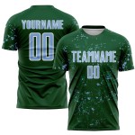 Uniform Soccer Fragment Abstract Blue-Kelly Green Art Light Sublimation Jersey Custom Green
