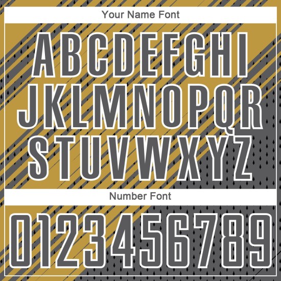 Custom Steel Uniform Soccer Sublimation Gold White Jersey Old Gray Diagonal Lines