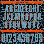 Network Splash Abstract Uniform Blue-Orange Custom Black Soccer Jersey Sky Sublimation