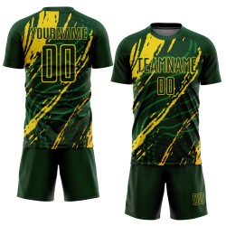 Uniform Yellow Green Jersey Sublimation Custom Soccer Uniform Yellow Green Jersey Sublimation Custom Soccer