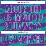 Splash Sublimation Custom Teal-White Soccer Uniform Purple Jersey