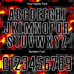 Gray Jersey Uniform Black Sublimation Flame Custom Red-Gold Soccer