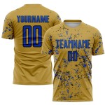 Jersey Gold Art Custom Old Fragment Soccer Abstract Thunder Uniform Blue-Black Sublimation