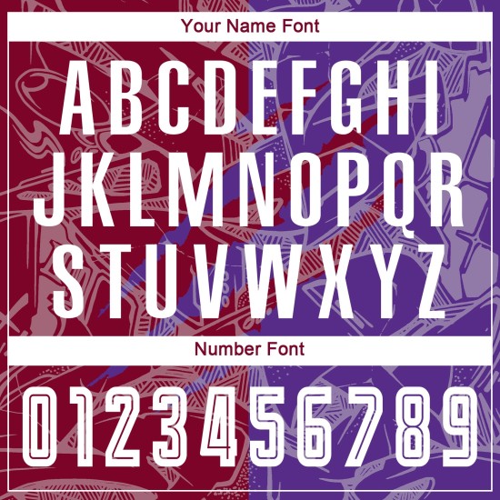 Sublimation Soccer Graffiti Pattern Maroon-Purple Custom Uniform Jersey Scratch