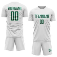 Custom Sublimation Jersey Uniform Green White Soccer Kelly