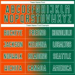 Gradient Kelly Jersey Soccer Green Line Uniform Sublimation Custom Orange-White