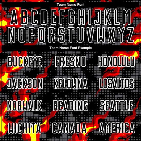 Gray Jersey Uniform Black Sublimation Flame Custom Red-Gold Soccer