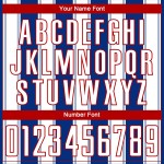 Sublimation Royal Custom Jersey Soccer White-Red Line Uniform