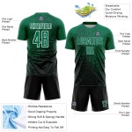 Sublimation Green Soccer Black-White Jersey Abstract Art Kelly Uniform Custom Fragment