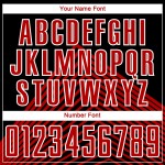 Uniform Jersey Lines Red-White Soccer Black Sublimation Custom