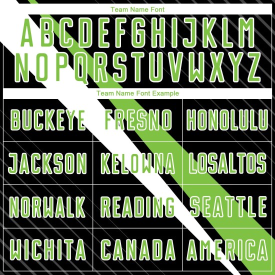 Jersey Uniform Black Green-White Neon Custom Sublimation Lines Soccer Diagonal