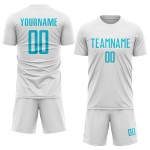 Jersey White Uniform Custom Blue Sublimation Soccer Lakes