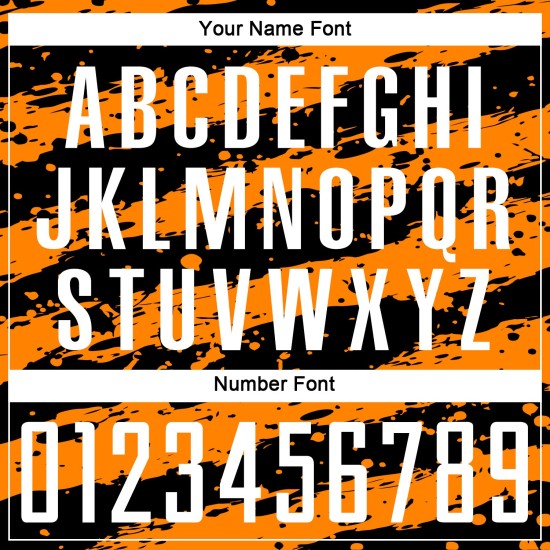 Uniform Soccer White-Bay Splash Black Sublimation Custom Jersey Orange