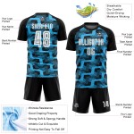 Uniform Line Soccer Blue Custom Sublimation Jersey White-Sky Black