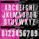 Pink Uniform Jersey Black-Deep Graffiti Sublimation Scratch Custom Pattern Soccer