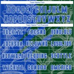 Pattern Graffiti Sublimation Custom Thunder Soccer Uniform Jersey Blue-Green Scratch