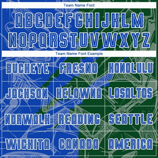 Pattern Graffiti Sublimation Custom Thunder Soccer Uniform Jersey Blue-Green Scratch