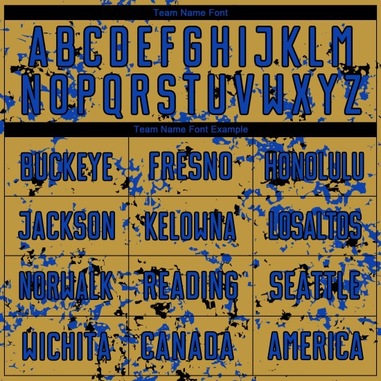 Jersey Gold Art Custom Old Fragment Soccer Abstract Thunder Uniform Blue-Black Sublimation