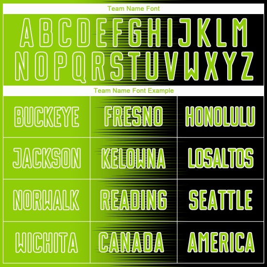 Line Neon Custom Black Sublimation Gradient Uniform Soccer Jersey Green-White