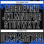 Uniform Black Blue-White Fragment Jersey Art Thunder Abstract Custom Soccer Sublimation