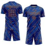 Orange Jersey Uniform Sublimation Bay Custom Soccer Royal Lightning