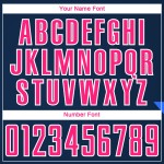 Geometric Shapes Jersey Soccer Custom Navy Pink-White Sublimation Uniform