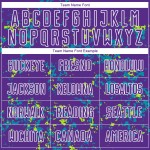 Sublimation Purple Jersey Neon Abstract Soccer Art Green-Teal Custom Uniform Fragment