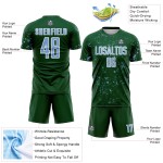 Uniform Soccer Fragment Abstract Blue-Kelly Green Art Light Sublimation Jersey Custom Green