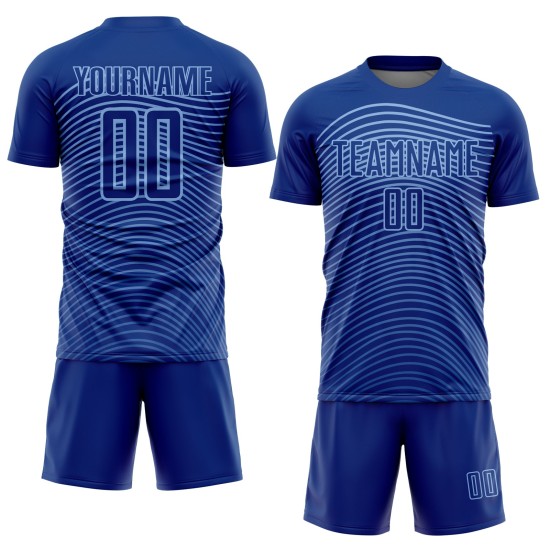 Gradient Light Custom Sublimation Blue Uniform Soccer Jersey Lines Royal Geometric