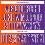 Gradient Jersey Uniform Sublimation Line Soccer Purple Custom Orange-White