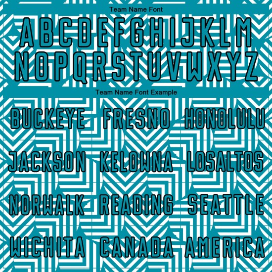 Geometric Abstract Uniform Black Jersey Teal Sublimation Soccer Custom Shapes