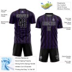 Geometric Soccer Shape Uniform Custom Sublimation Purple-White Jersey Black