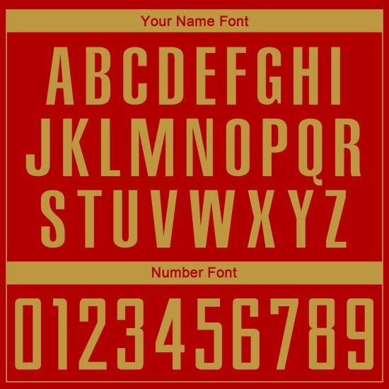 Gold Soccer Sublimation Jersey Uniform Old Custom Red