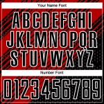 Uniform Soccer Red Diagonal Jersey Custom Black-White Sublimation Lines