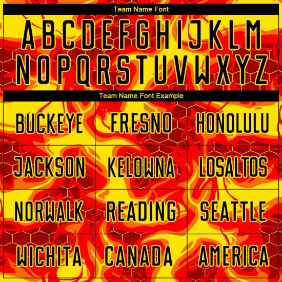 Jersey Yellow Black-Light Custom Soccer Sublimation Red Flame Uniform