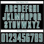 Lines Soccer Green-White Sublimation Jersey Custom Curved Wavy And Midnight Black Uniform