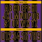 Custom Uniform Purple-Gold Soccer Line Black Sublimation Jersey