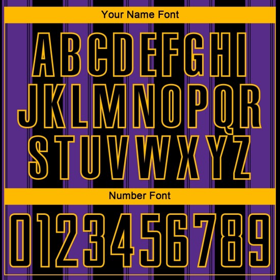 Custom Uniform Purple-Gold Soccer Line Black Sublimation Jersey